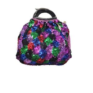 Women's Bag with Front Sequin,Snake Pttern